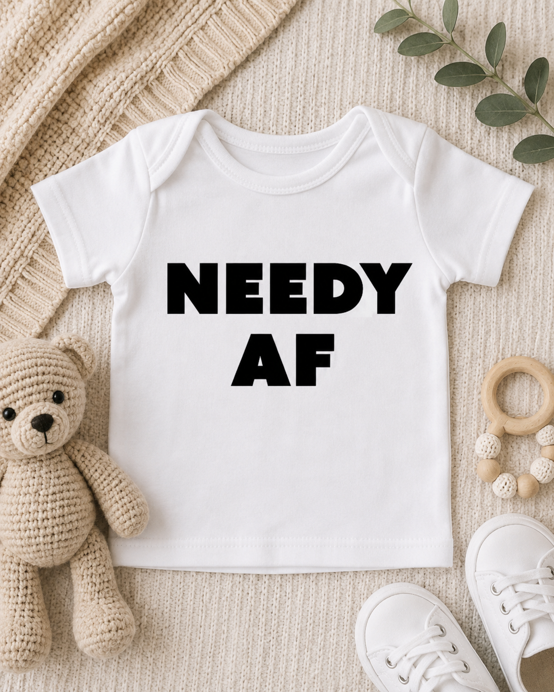 Needy AF Graphic-Cricut, Silhouette, Sublimation Cut File Canada-Funny Baby Bodysuit Cut File-Instant Download