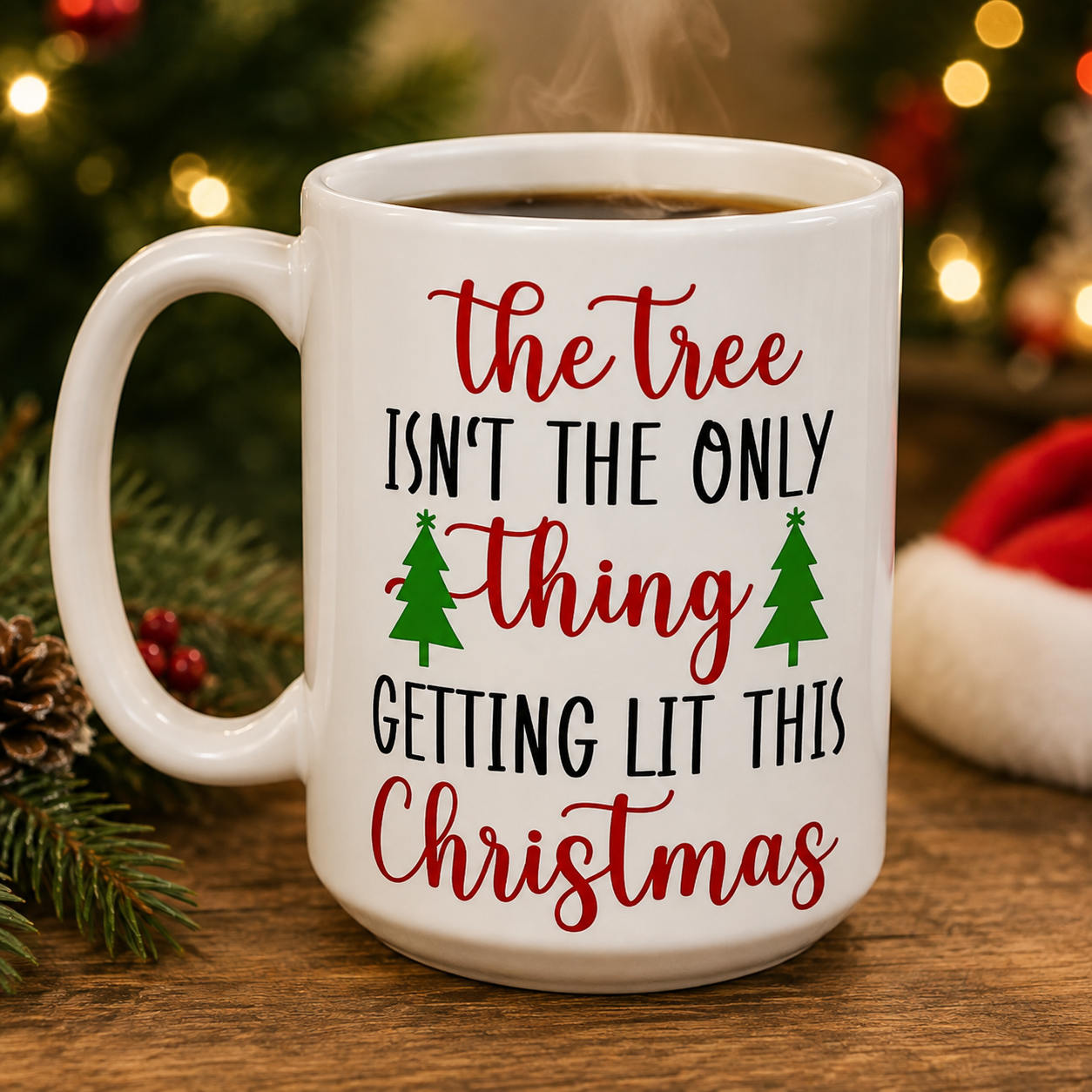 Funny Christmas SVG-Cricut, Silhouette, Sublimation Cut File Canada-Getting Lit Design (Digital Download)