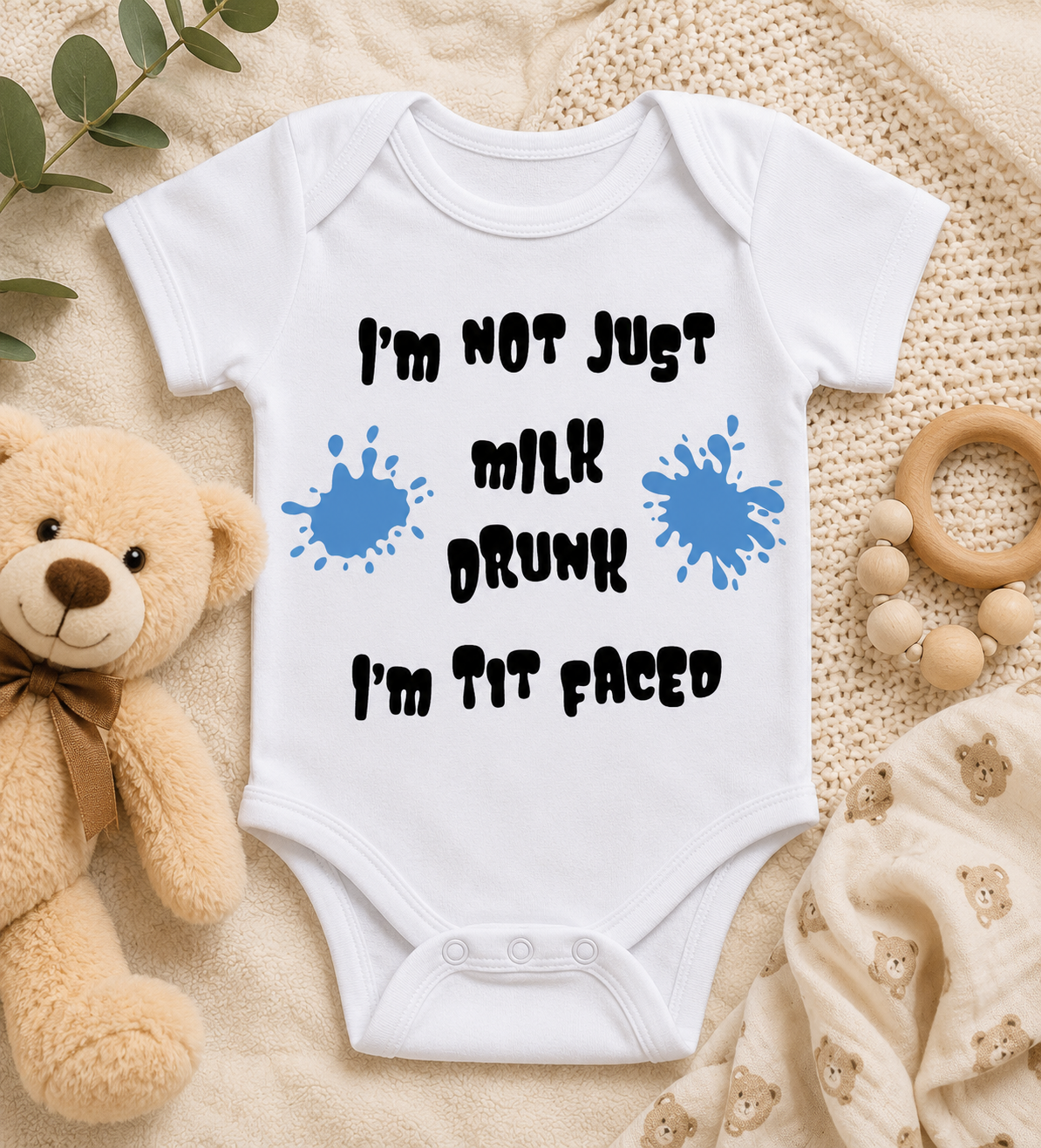 Funny Baby Bodysuit Cut File-Cricut, Silhouette, Sublimation Cut File Canada-Milk Drunk Design (Digital Download)
