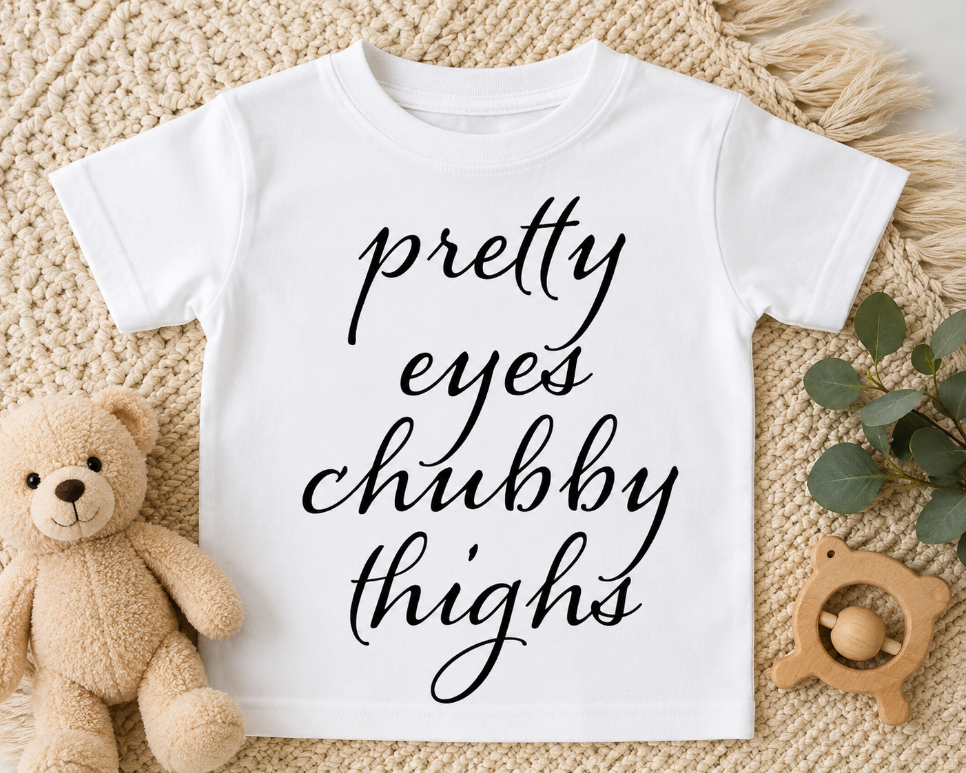 Pretty Eyes, Chubby Thighs Baby SVG-Cricut, Silhouette, Sublimation Cut File Canada-Baby Bodysuits (digital download)