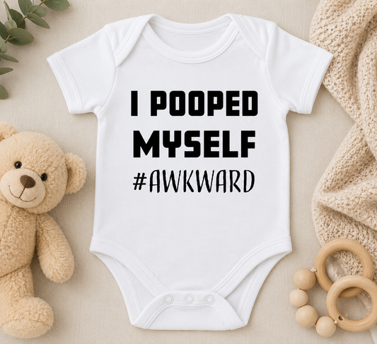 Funny I Pooped Myself-Cricut, Silhouette, Sublimation Cut File Canada-Baby Bodysuit Design (digital dowload)