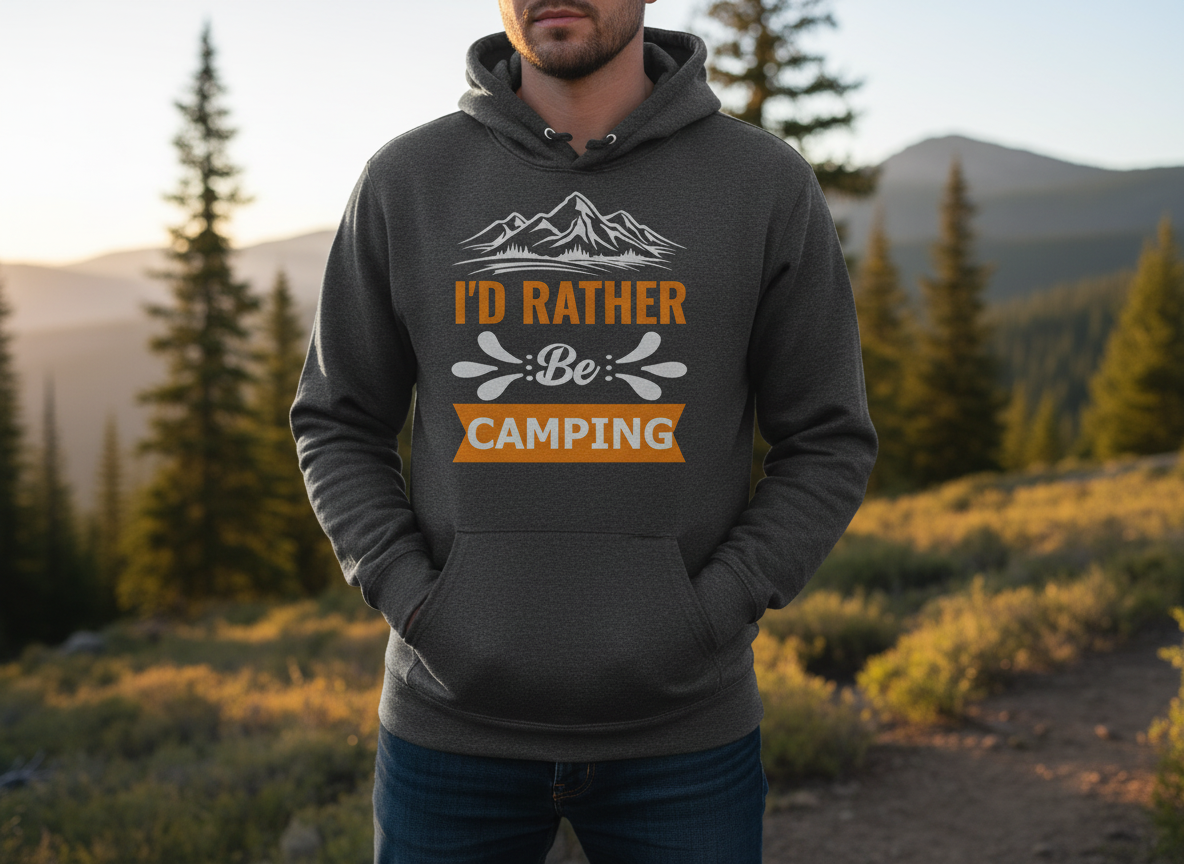 Id Rather Be Camping SVG-Cricut, Silhouette, Sublimation Cut File Canada-Outdoor Adventure Quote-Instant Download
