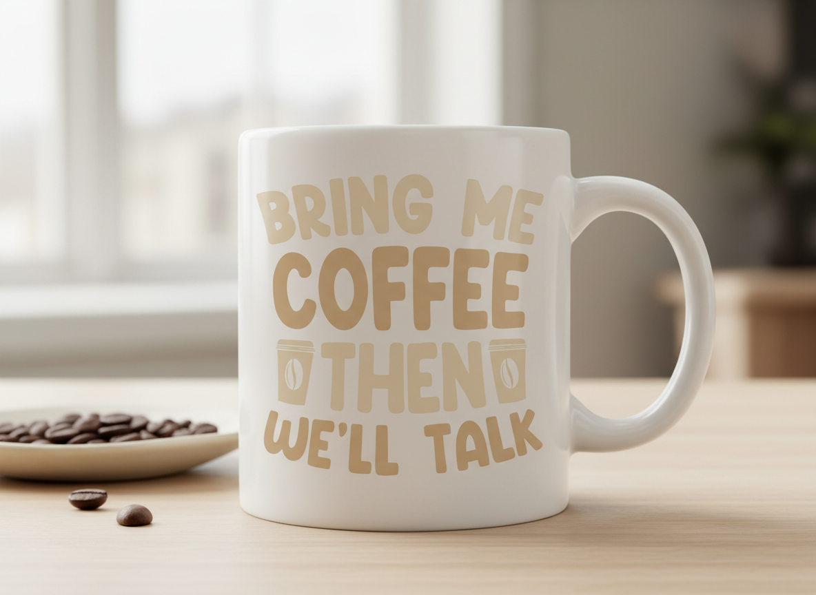 Funny Coffee Quote SVG-Cricut, Silhouette, Sublimation Cut File Canada-Caffeine Lover Gift (Digital Download)