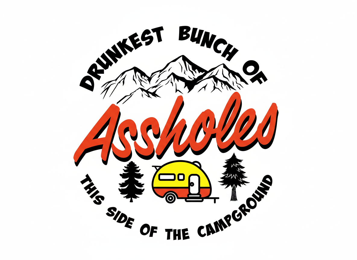 Funny “Drunkest Bunch of Assholes svg Funny Camping Quote-Cricut, Silhouette, Sublimation Cut File Canada-Instant Download