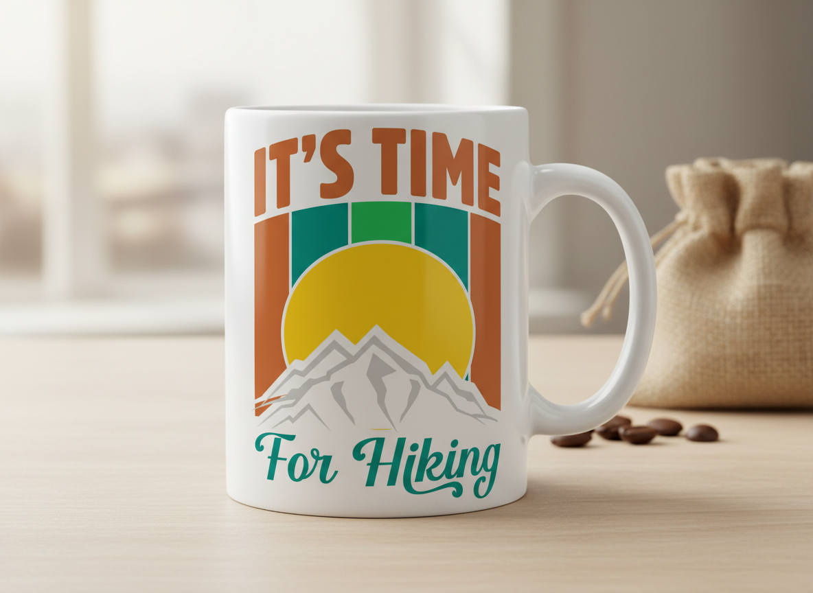 Retro Mountain Hiking SVG-Cricut, Silhouette, Sublimation Cut File Canada-Outdoor Adventure Design (Digital Download)