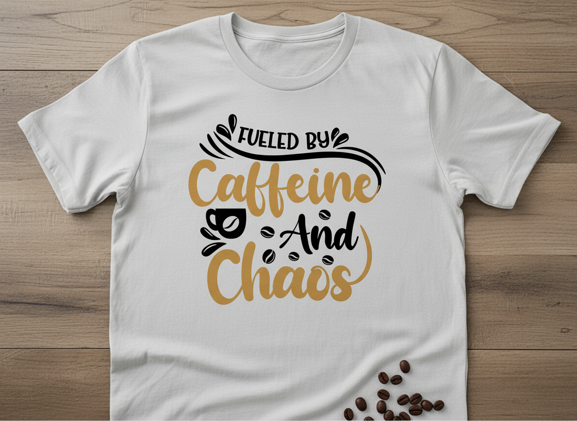 Fueled by Caffeine and Chaos SVG-Cricut, Silhouette, Sublimation Cut File Canada-Funny Mom Life Quote (Digital Download)