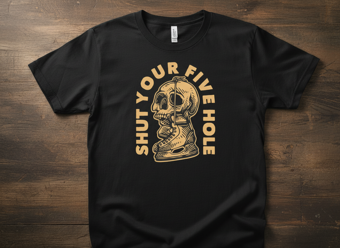 Funny Hockey Skull SVG-Cricut, Silhouette, Sublimation Cut File Canada-Goalie Humor Design (Digital Download)