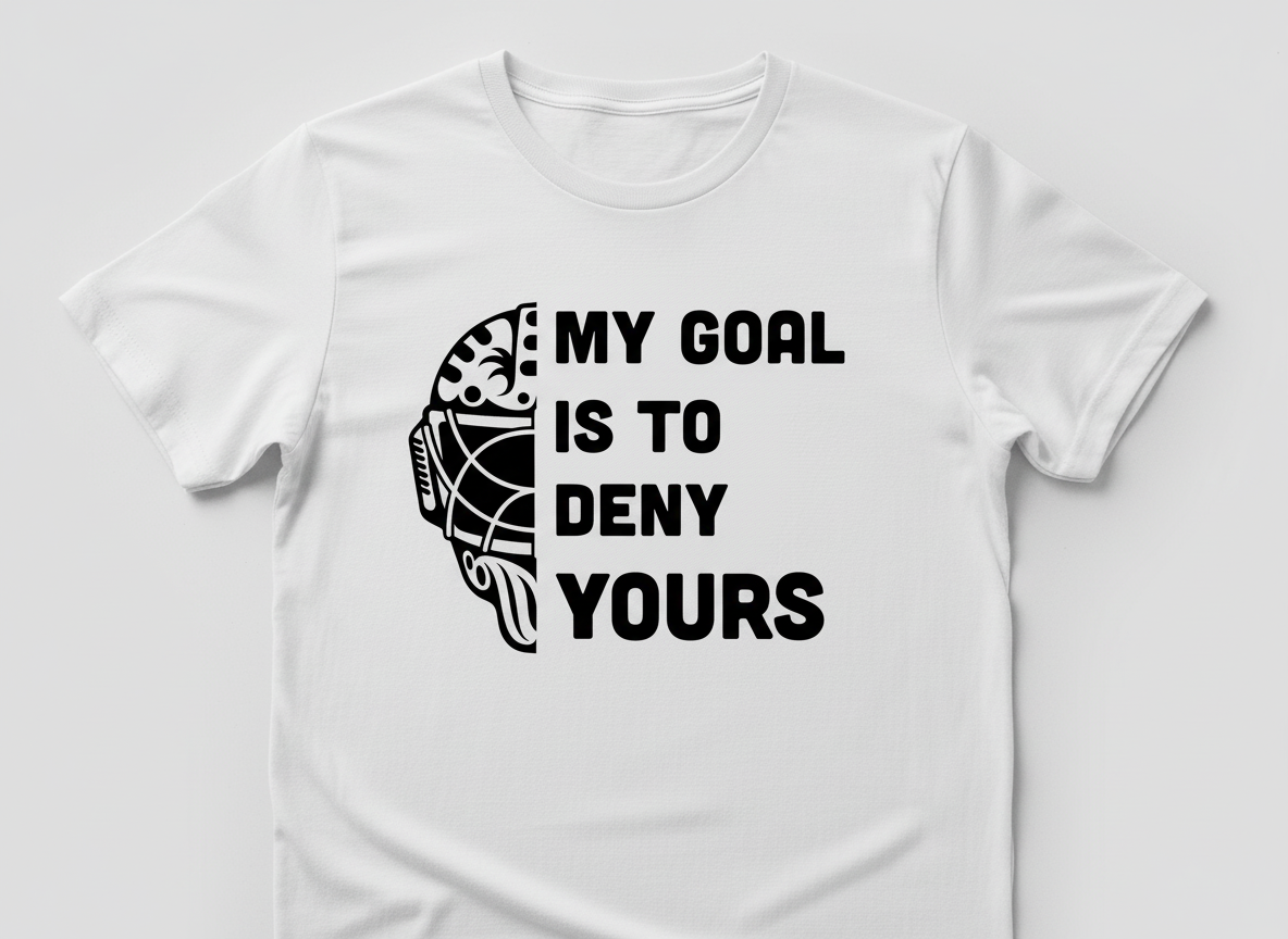 Funny Goalie SVG-Cricut, Silhouette, Sublimation Cut File Canada-My Goal Is To Deny Yours Design (Digital Download)
