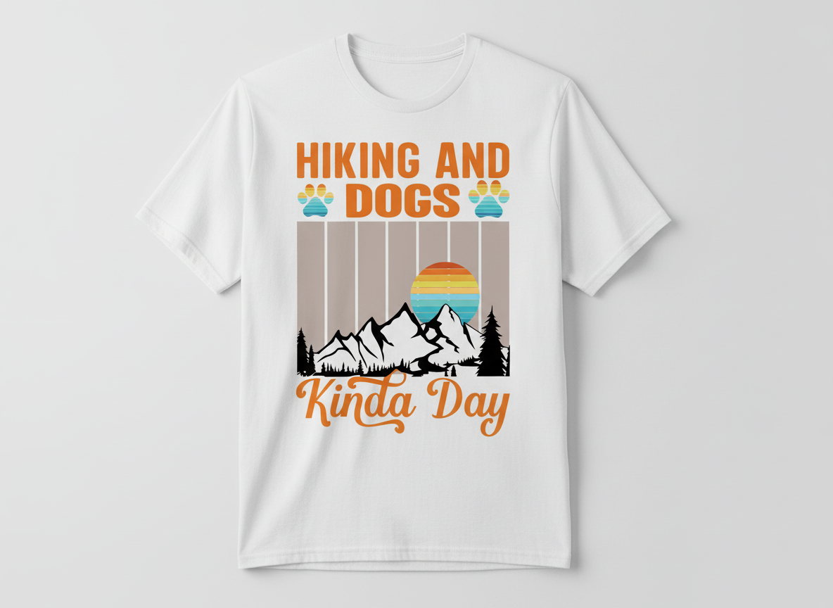 Hiking and Dogs SVG-Cricut, Silhouette, Sublimation Cut File Canada-Retro Mountain Adventure Cut File (Digital Download)