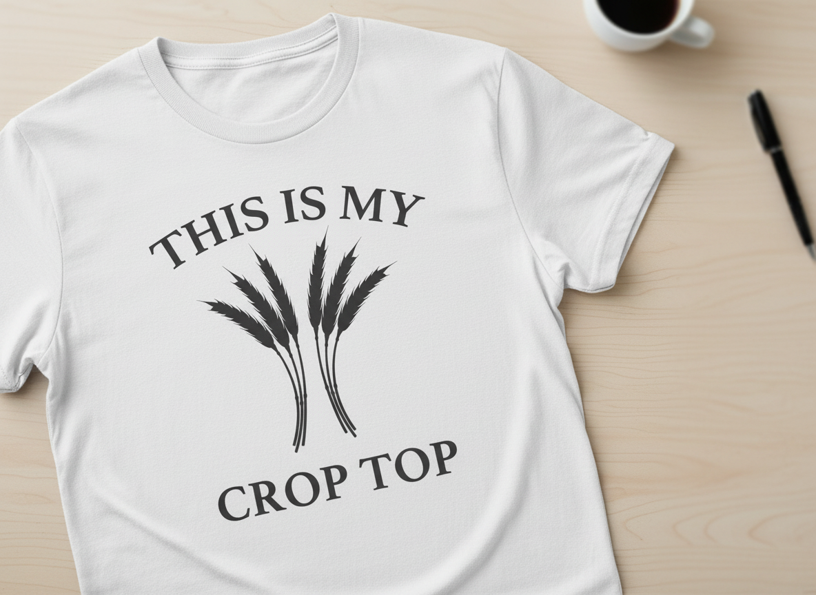 This Is My Crop Top SVG-Cricut, Silhouette, Sublimation Cut File Canada-Funny Farmer Design (Digital Download)