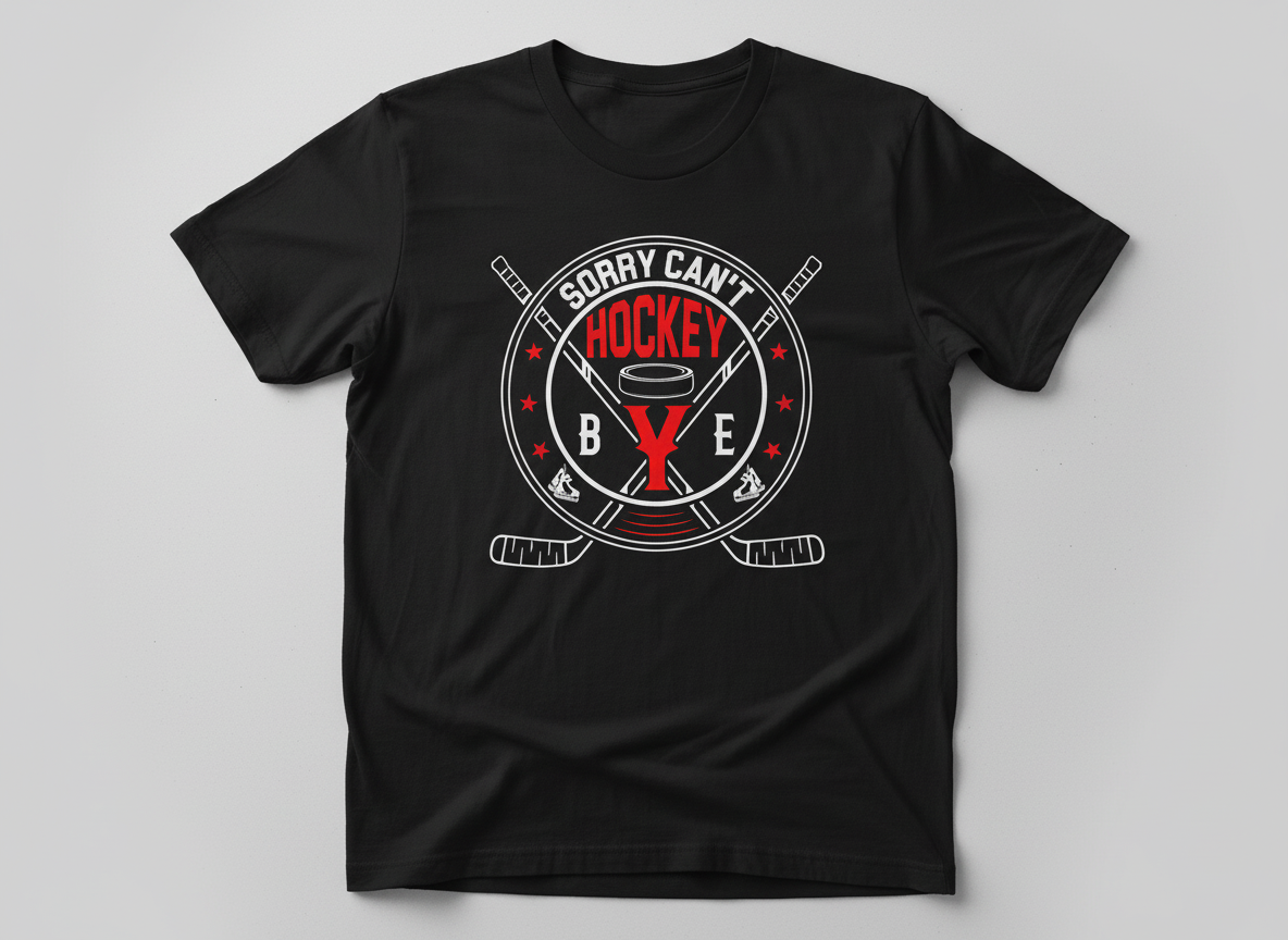 Funny Hockey SVG-Cricut, Silhouette, Sublimation Cut File Canada-Sorry Can't Hockey Bye Design (Digital Download)