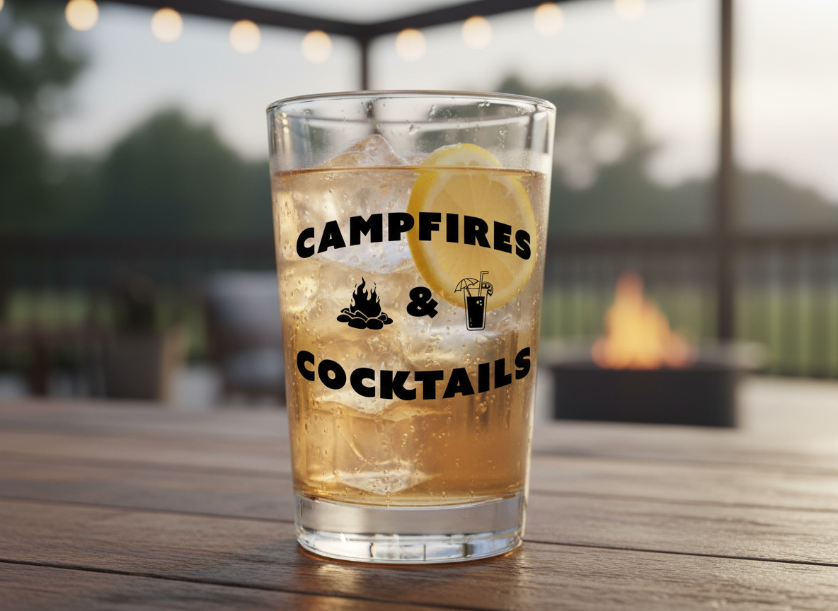 Campfires and Cocktails SVG-Cricut, Silhouette, Sublimation Cut File Canada-Funny Camping Quote (Digital Download)