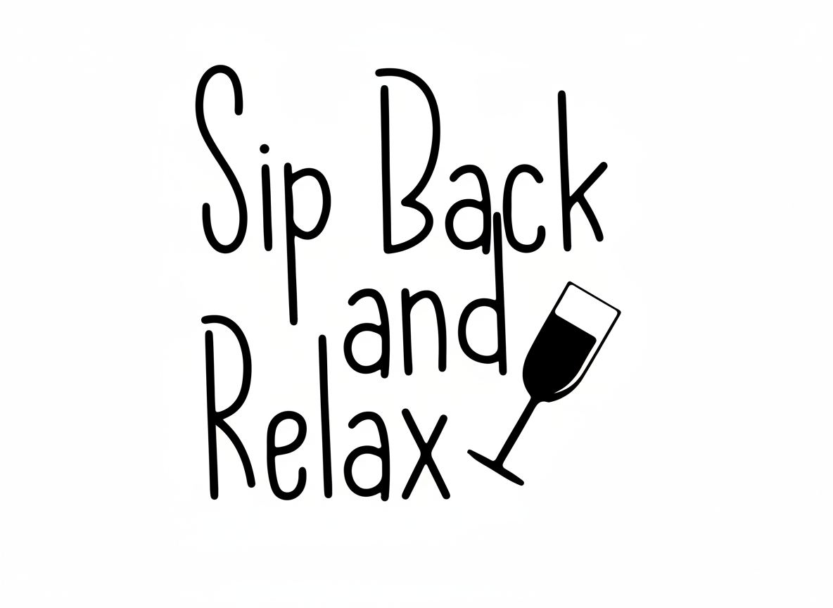 Sip Back and Relax SVG-Cricut, Silhouette, Sublimation Cut File Canada-Funny Wine Quote-Instant Download