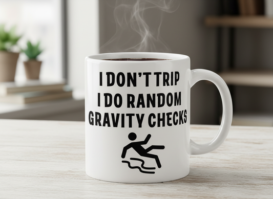 Funny Clumsy Person SVG-Cricut, Silhouette, Sublimation Cut File Canada-Random Gravity Checks Design (Digital Download)
