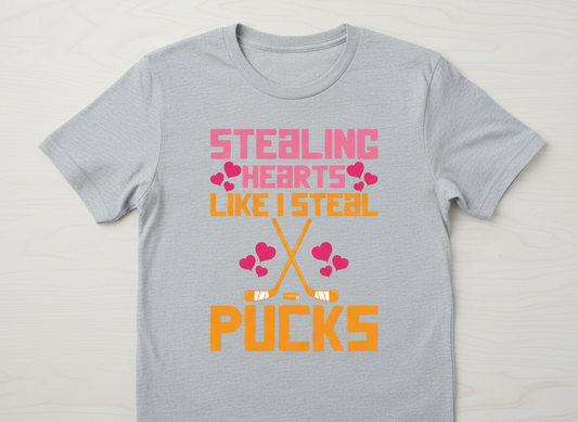 Stealing Hearts Hockey SVG-Cricut, Silhouette, Sublimation Cut File Canada-Valentine's (Digital Download)