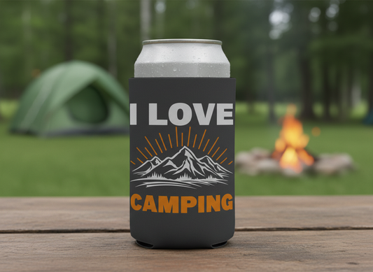 I Love Camping SVG-Cricut, Silhouette, Sublimation Cut File Canada-Mountain Sunset Graphic (Digital Download)