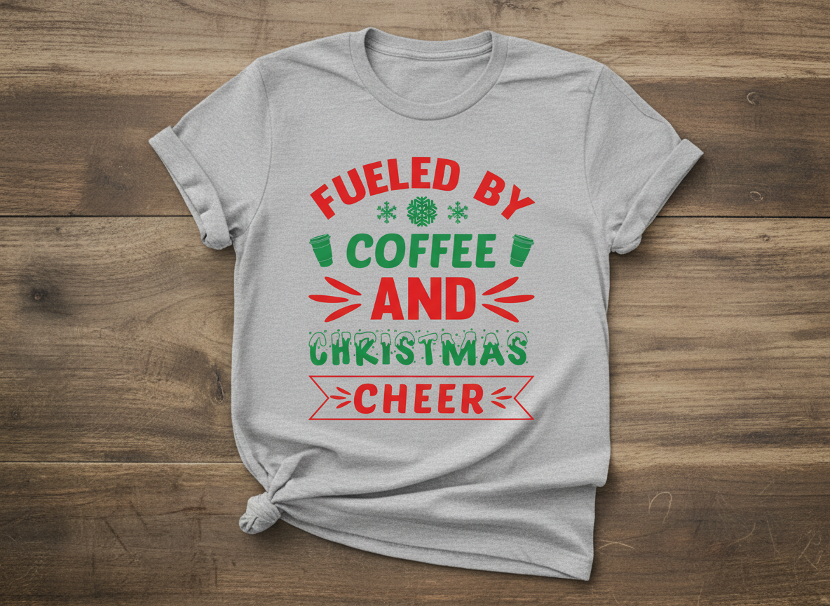 Coffee and Christmas Cheer SVG-Cricut, Silhouette, Sublimation Cut File Canada-Holiday Cut File (Digital Download)