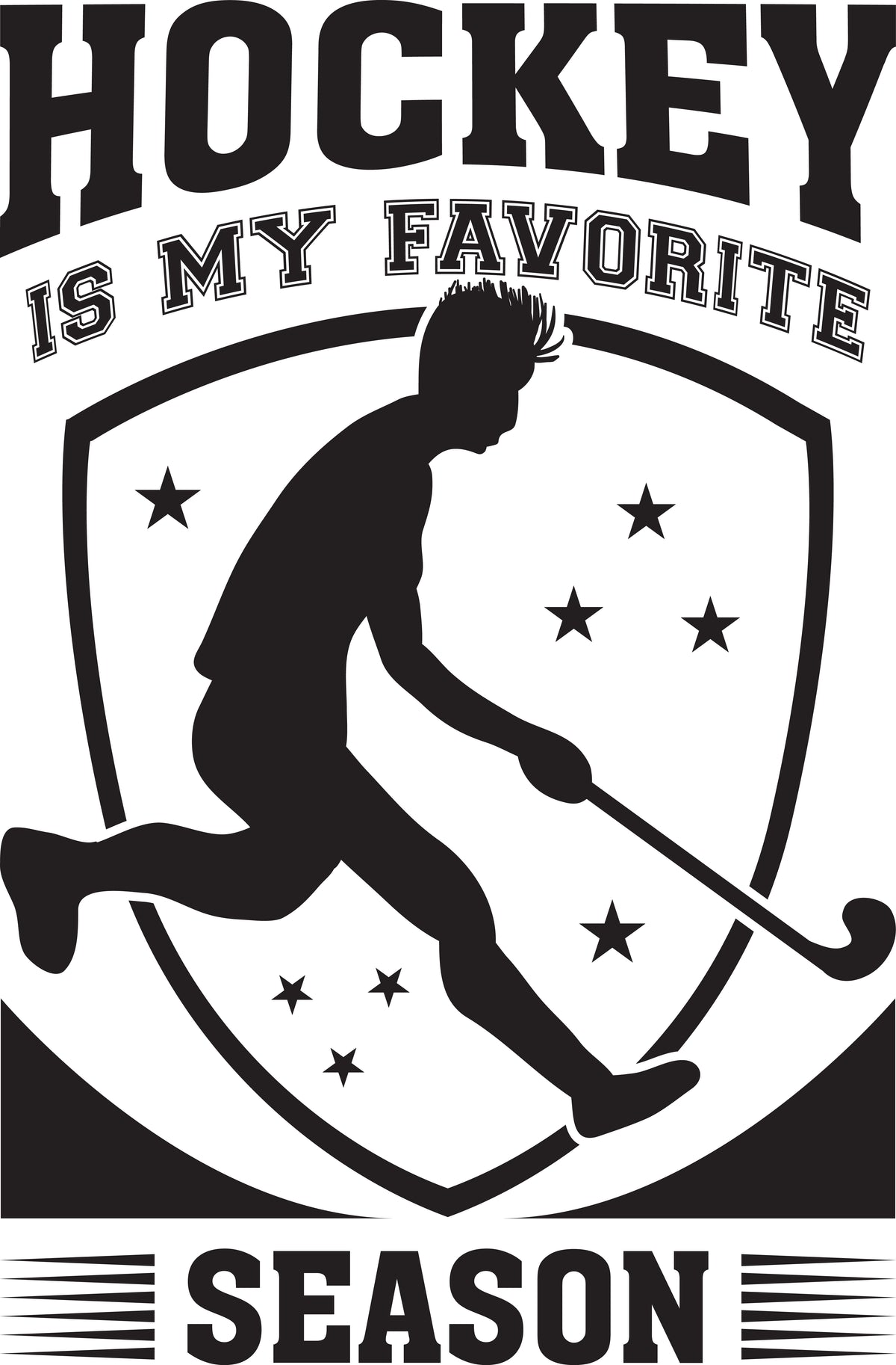 Hockey Is My Favorite Season SVG-Cricut, Silhouette, Sublimation Cut File Canada-Hockey Player Silhouette Design (Digital Download)