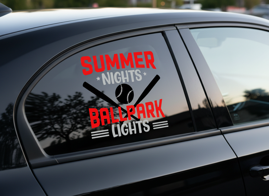 Summer Nights & Ballpark Lights svg-Cricut, Silhouette, Sublimation Cut File Canada-Baseball Graphic Design-Instant Download