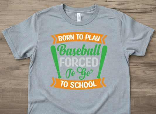 Born to Play Baseball SVG-Cricut, Silhouette, Sublimation Cut File Canada Design-Funny Sports Quote (Digital Download)