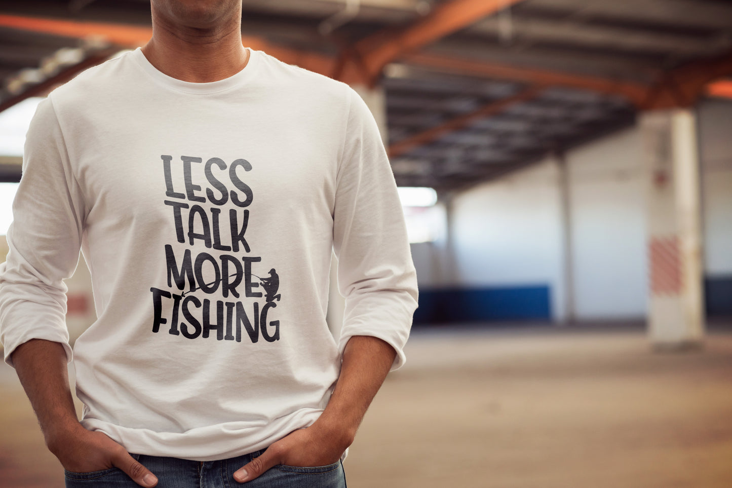 Less Talk More Fishing SVG-Cricut, Silhouette, Sublimation Cut File Canada-Funny Fisherman Quote (Digital Files)