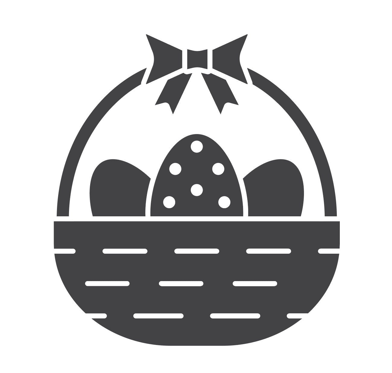 Easter Egg Basket SVG – Cricut, Silhouette & Sublimation Cut File Canada File | Bow, Eggs (Digital Download)