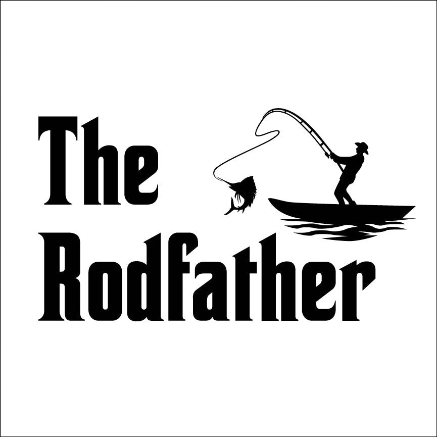 The Rodfather Fishing SVG – Cricut, Silhouette & Sublimation Cut File Canada | Funny Fisherman Design (Digital Download)