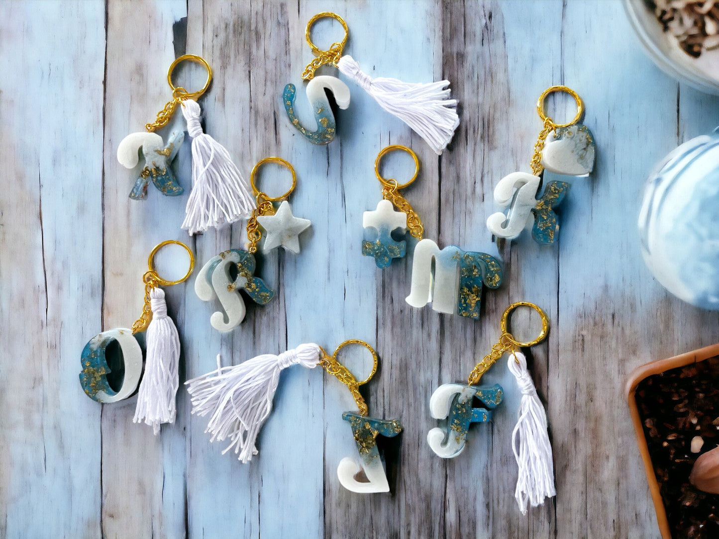 Letter Key Chains | Alphabet Keychains | Resin Craft | Epoxy Resin