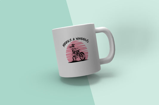 Women's Dirt Bike Rider SVG – Cricut, Silhouette & Sublimation Cut File Canada | Heels and Wheels Design (Digital Download)