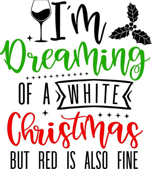 White Christmas Wine Quote SVG | Funny Holiday Cut File (Digital Download)