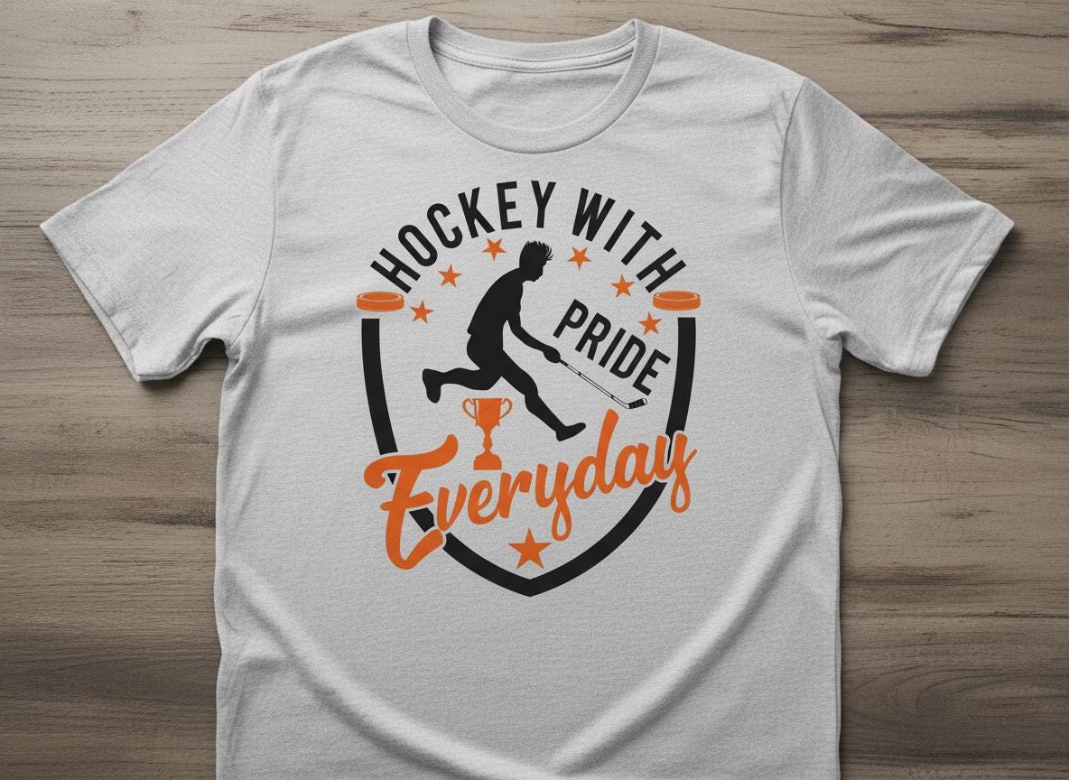 Hockey Pride SVG – Cricut, Silhouette & Sublimation Cut File Canada | Inspirational Sports Player Design (Digital Download)