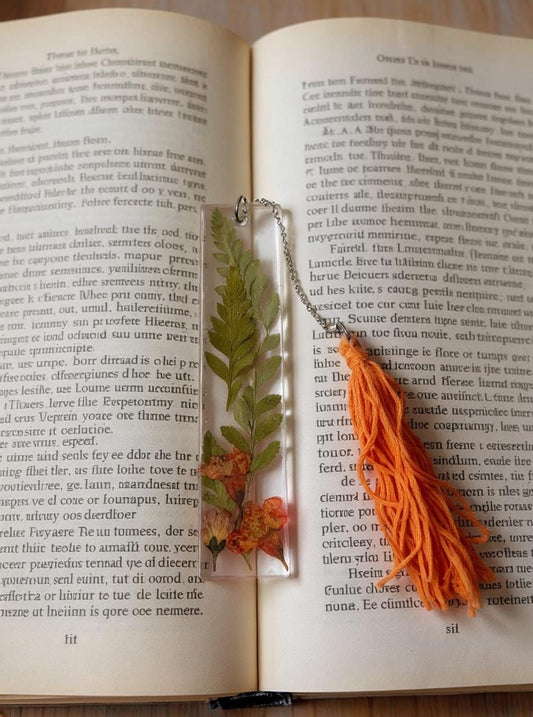Handmade Resin Bookmark with Real Dried Flowers Tassel Bookmark Floral Book Lover Gift Made in Canada