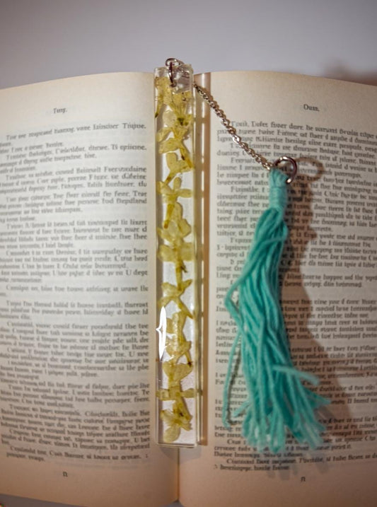 Handmade Resin Bookmark with Real Dried Flowers & Tassel Floral Bookmark Gift for Book Lovers Made in Canada