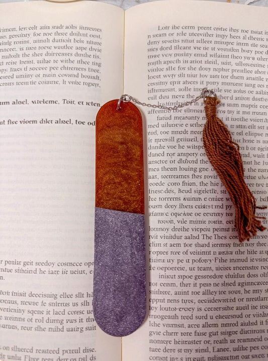 Handmade Resin Bookmark with Mica Pigment & Tassel Colorful Bookmark Gift for Book Lovers Made in Canada