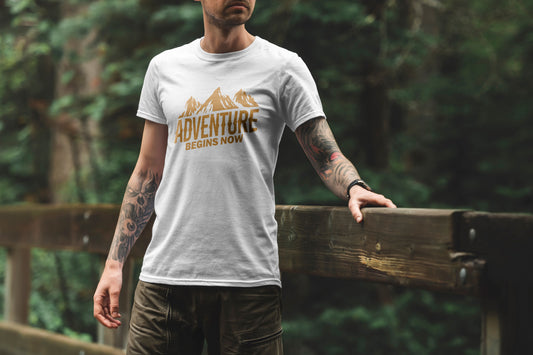 Adventure Begins Now SVG-Cricut, Silhouette, Sublimation Cut File Canada-Mountain & Outdoor Design-digital download