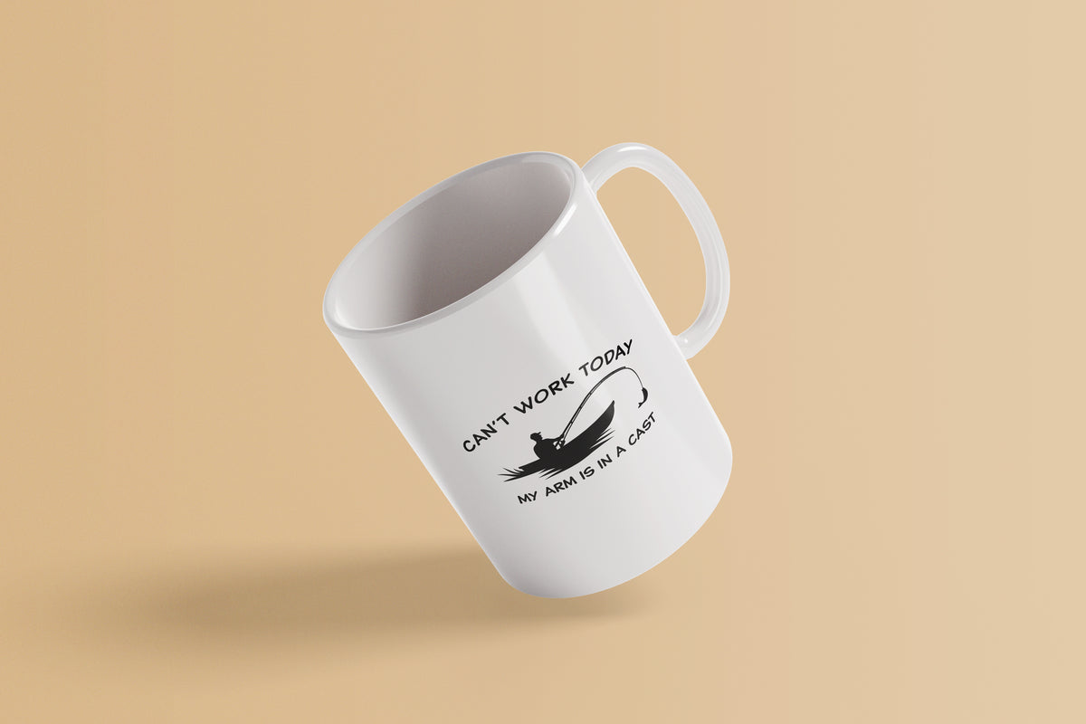 Funny Fishing SVG-Cricut, Silhouette, Sublimation Cut File Canada-Can't Work Today, Arm in Cast (Digital Download)