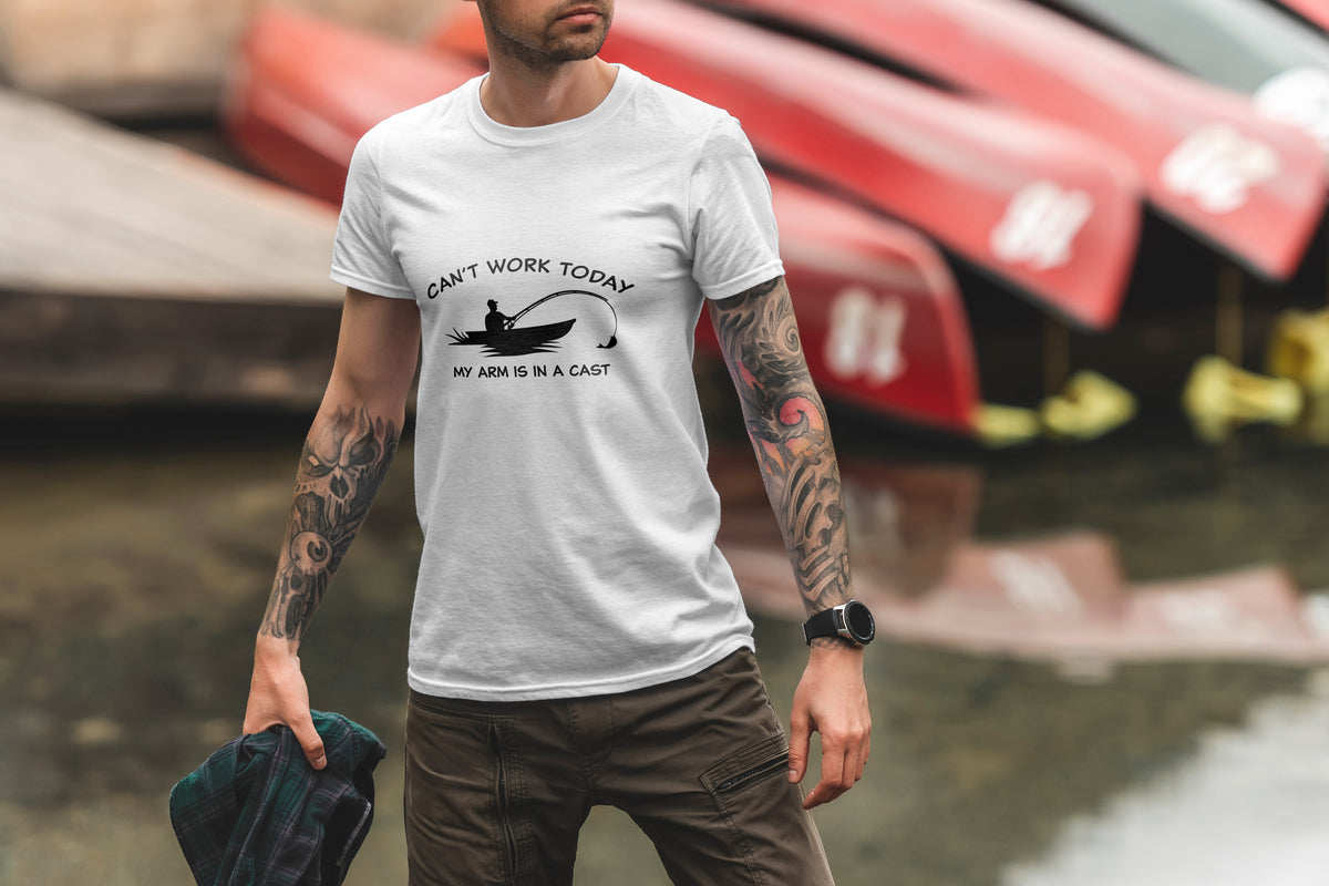 Funny Fishing SVG-Cricut, Silhouette, Sublimation Cut File Canada-Can't Work Today, Arm in Cast (Digital Download)