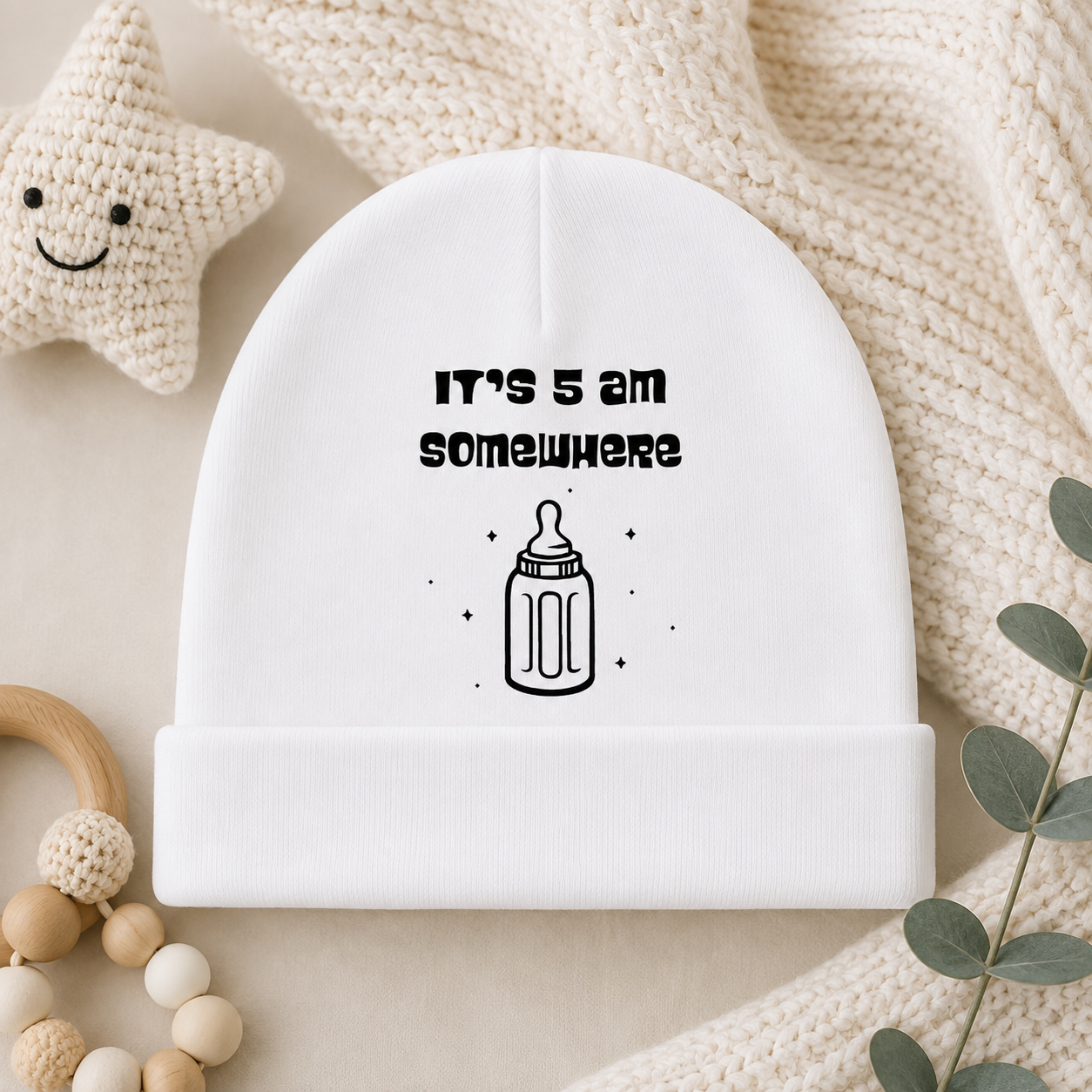 It's 5 AM Somewhere-Cricut, Silhouette, Sublimation Cut File Canada-Baby Bodysuit Cut File (Instant Download)