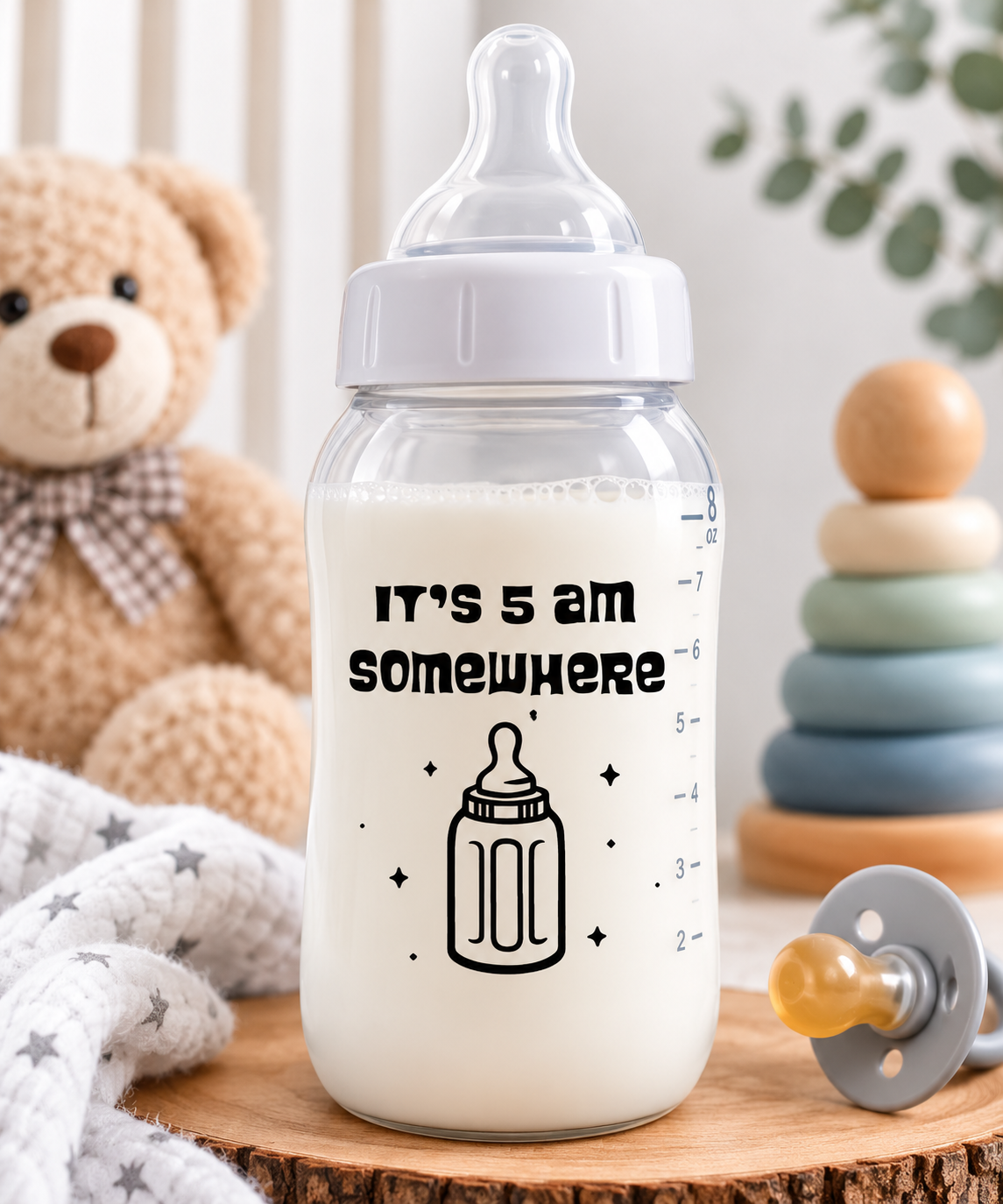 It's 5 AM Somewhere-Cricut, Silhouette, Sublimation Cut File Canada-Baby Bodysuit Cut File (Instant Download)