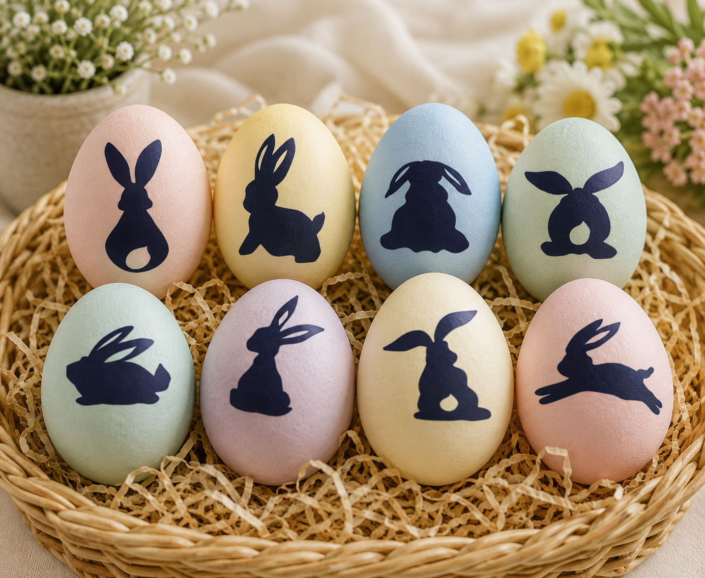 Easter Bunny Silhouette Graphics-Cricut, Silhouette, Sublimation Cut File Canada (Digital Download)