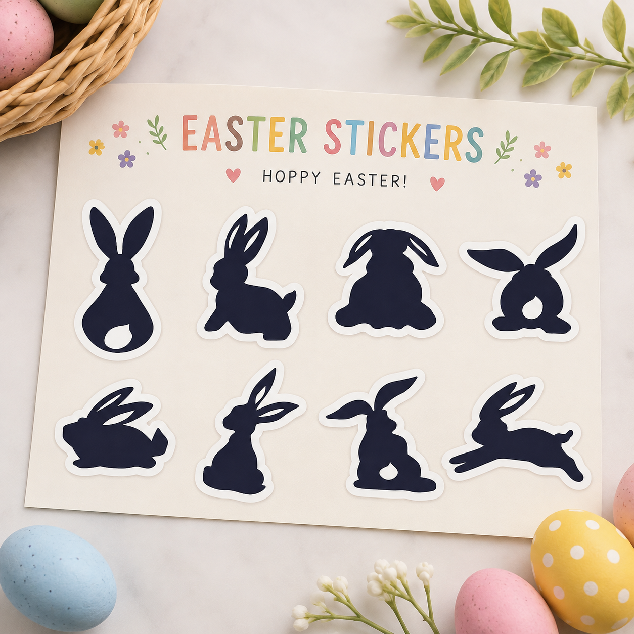 Easter Bunny Silhouette Graphics-Cricut, Silhouette, Sublimation Cut File Canada (Digital Download)