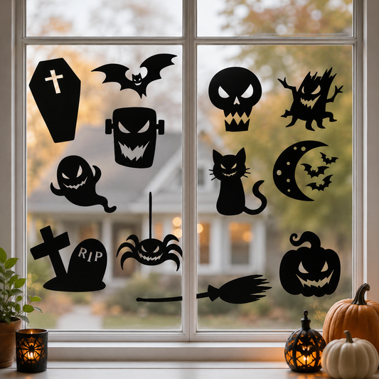 Halloween Graphic Bundle -Cricut, Silhouette, Sublimation Cut File Canada-12 Images (digital download)