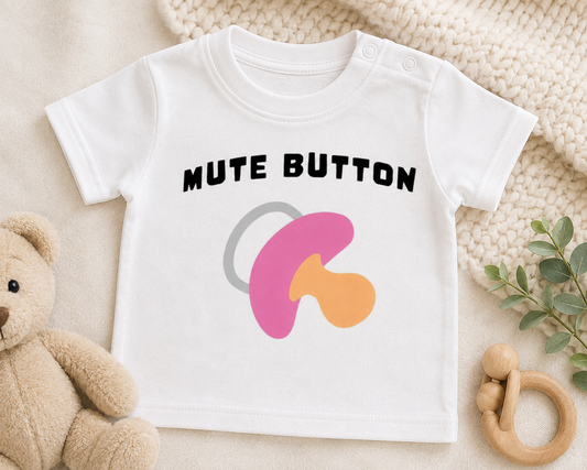 Mute Button Graphic-Cricut, Silhouette, Sublimation Cut File Canada-Funny Baby Bodysuit Cut File-Instant Download