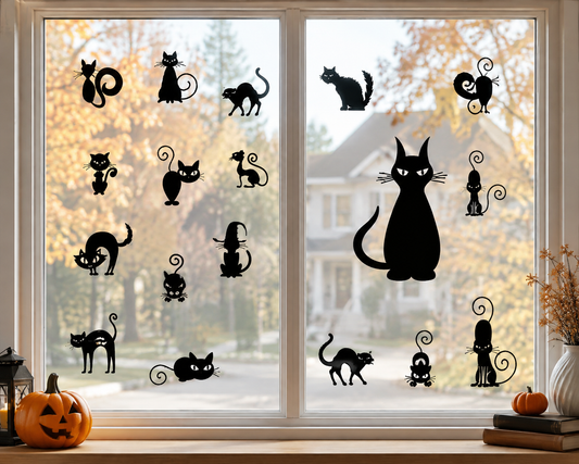 Halloween Black Cat SVG-Cricut, Silhouette, Sublimation Cut File Canada Bundle-Witches Cat Clipart (20 Images)