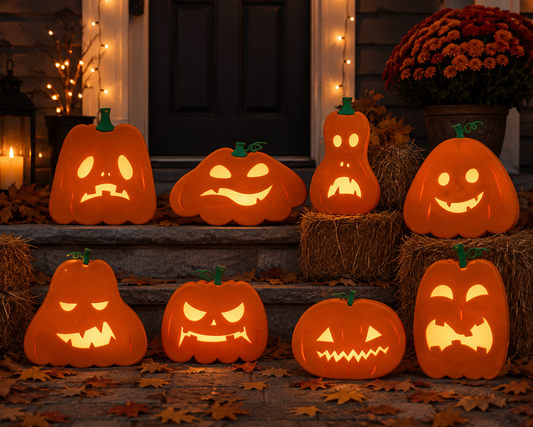 Carved Pumpkin Graphic Bundle-Cricut, Silhouette, Sublimation Cut File Canada-Halloween Cricut Clings-8 Images (instant download)