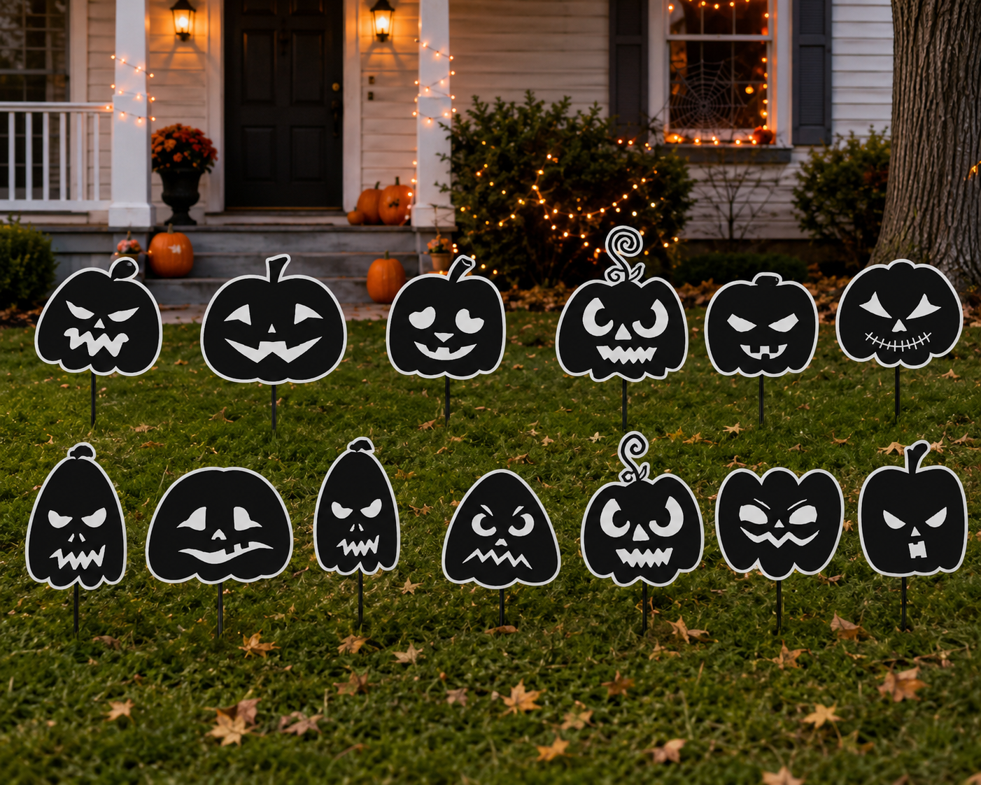 Carved Pumpkin Graphic Bundle-Cricut, Silhouette, Sublimation Cut File Canada-Halloween Cricut Clings (12 Images)-digital download