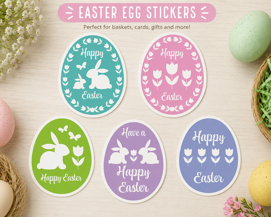 Easter Egg SVG-Cricut, Silhouette, Sublimation Cut File Canada Bundle-Bunny & Floral Designs (Digital Files)