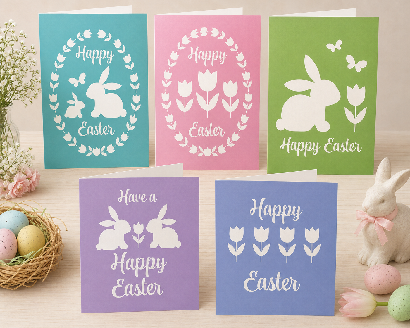 Easter Egg SVG-Cricut, Silhouette, Sublimation Cut File Canada Bundle-Bunny & Floral Designs (Digital Files)
