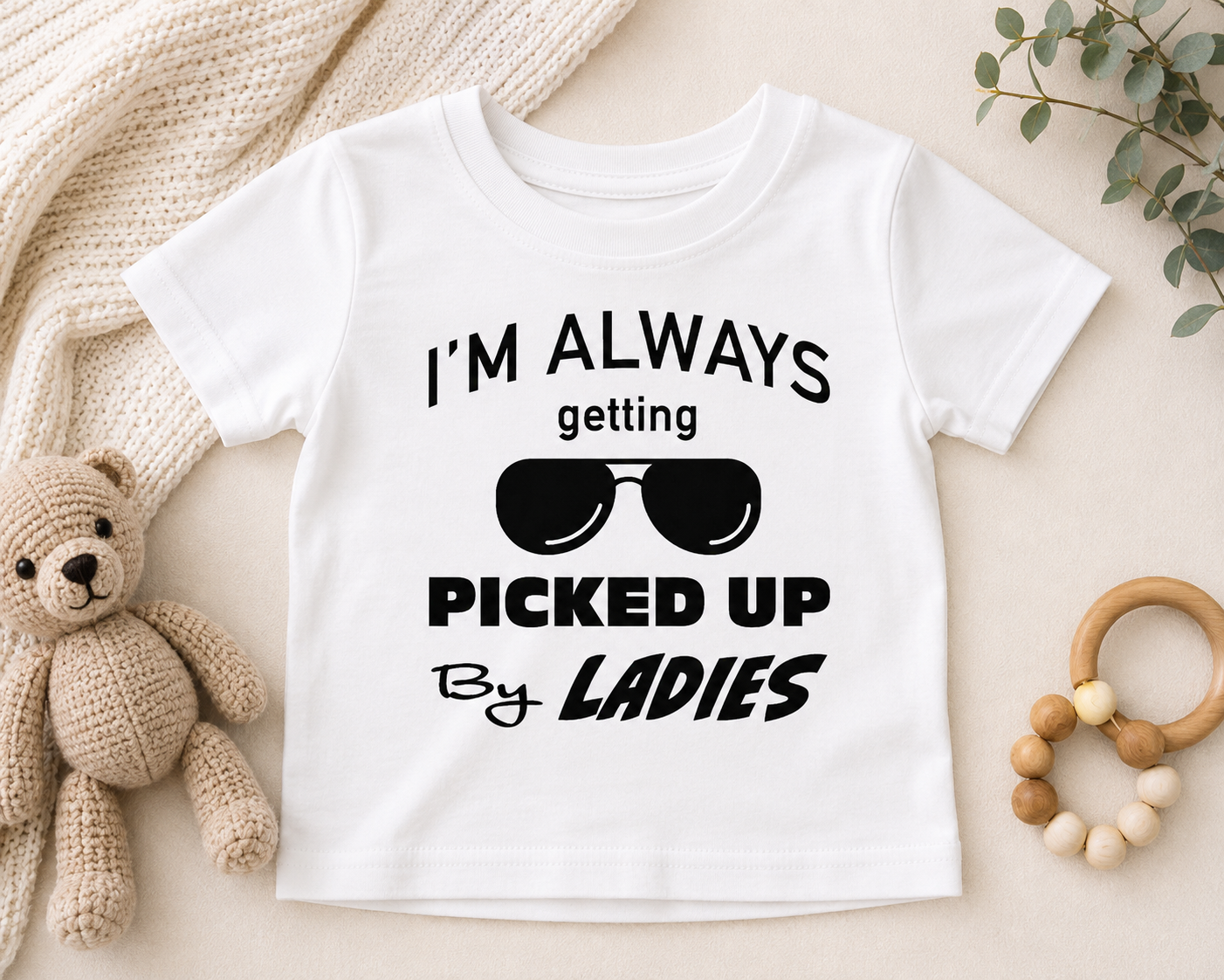 I'm Always Getting Picked Up By the Ladies-Cricut, Silhouette, Sublimation Cut File Canada-Baby Graphic (digital download)
