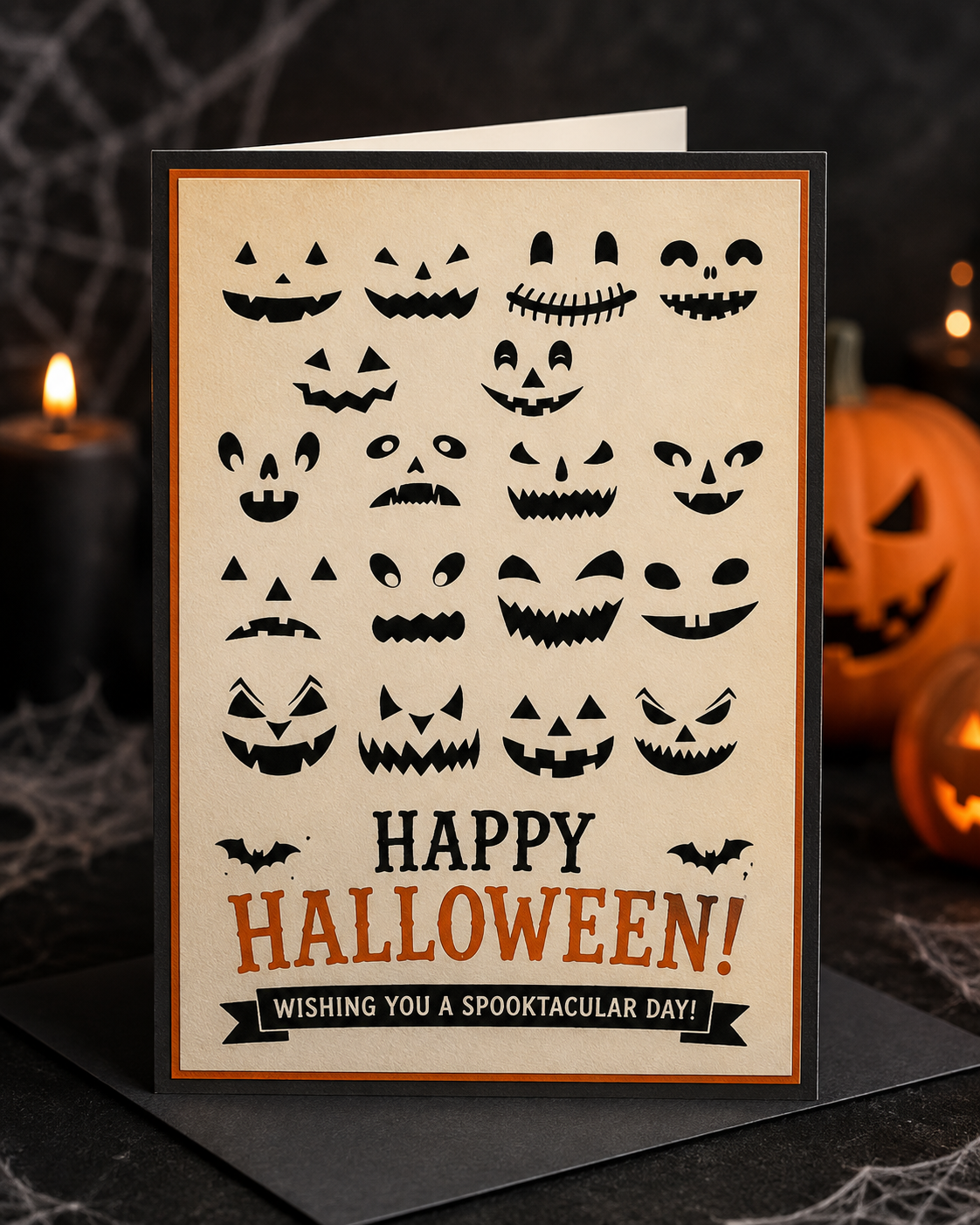 Halloween Carved Pumpkin Faces Graphic Bundle-Cricut, Silhouette, Sublimation Cut File Canada-Window Clings (18 Images)-digital download